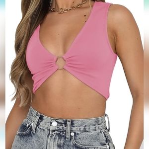 Pink crop top - super flattering & soft!